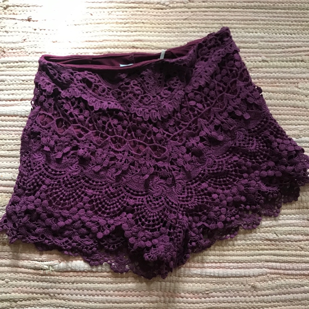 Purple lace kimchi blue shorts